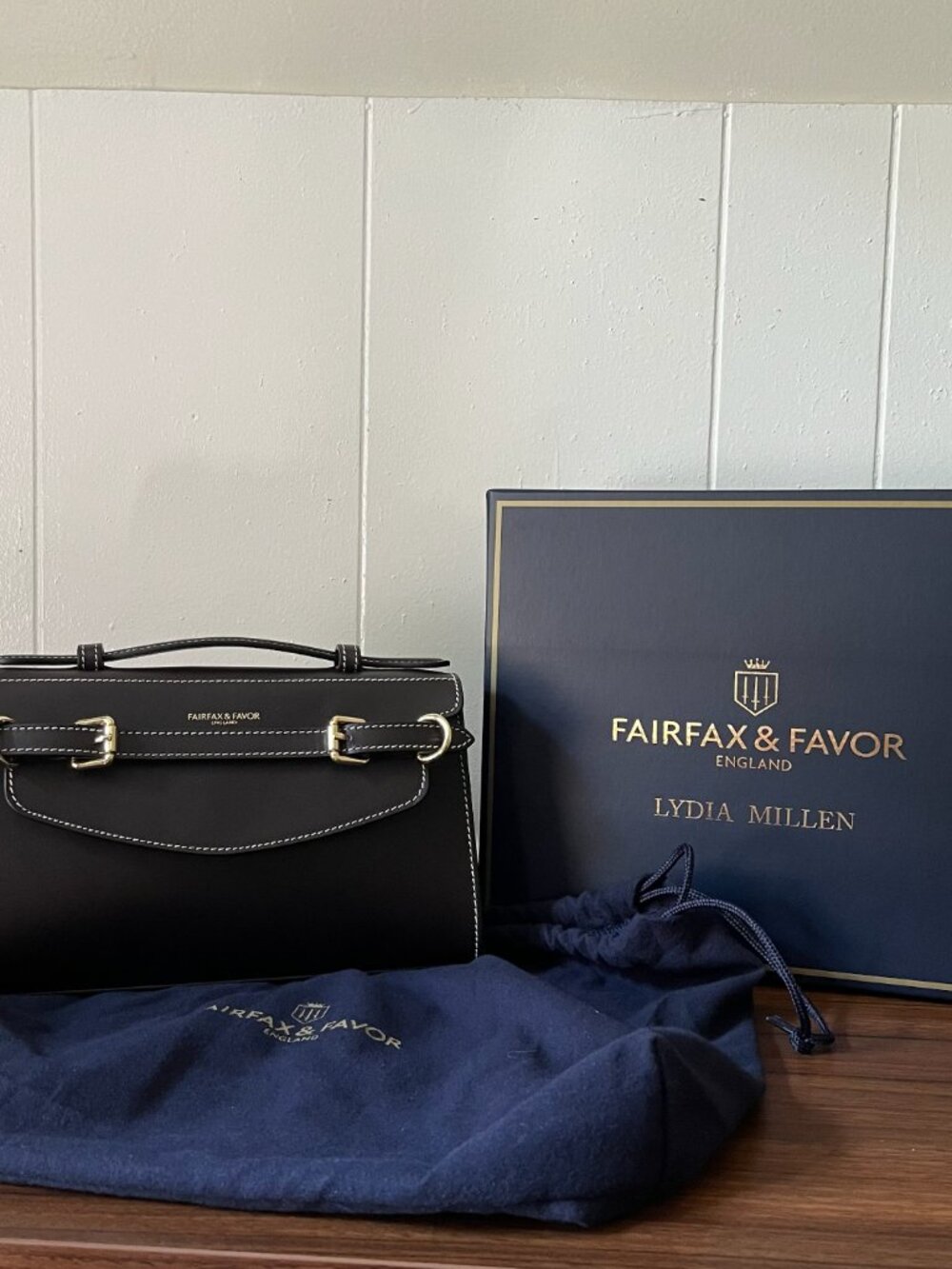 Lydia Millen x Fairfax & Favor Town & Country Chocolate Clutch